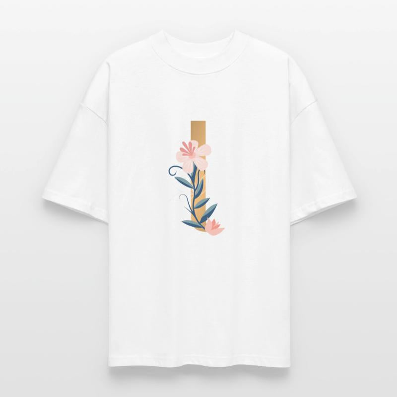 Floral Monogram Letter I – Elegant Botanical Initi