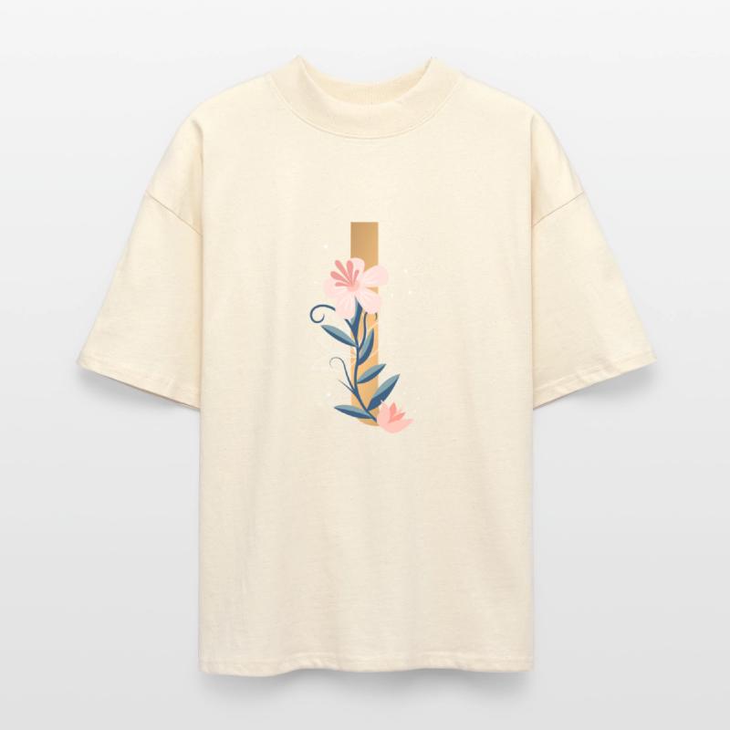 Floral Monogram Letter I – Elegant Botanical Initi