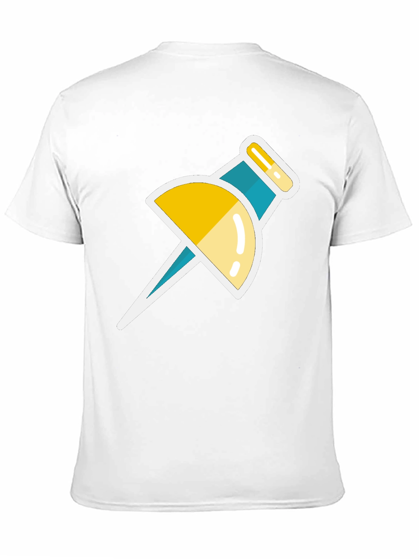 Trendy Push Pin Graphic Tee - Black Casual T-Shirt