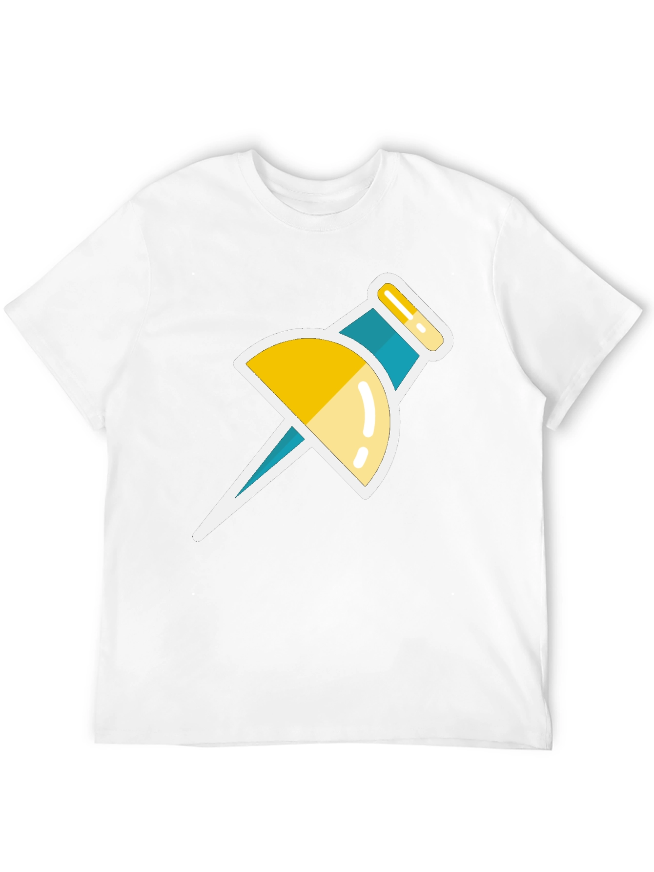 Trendy Push Pin Graphic Tee - Black Casual T-Shirt