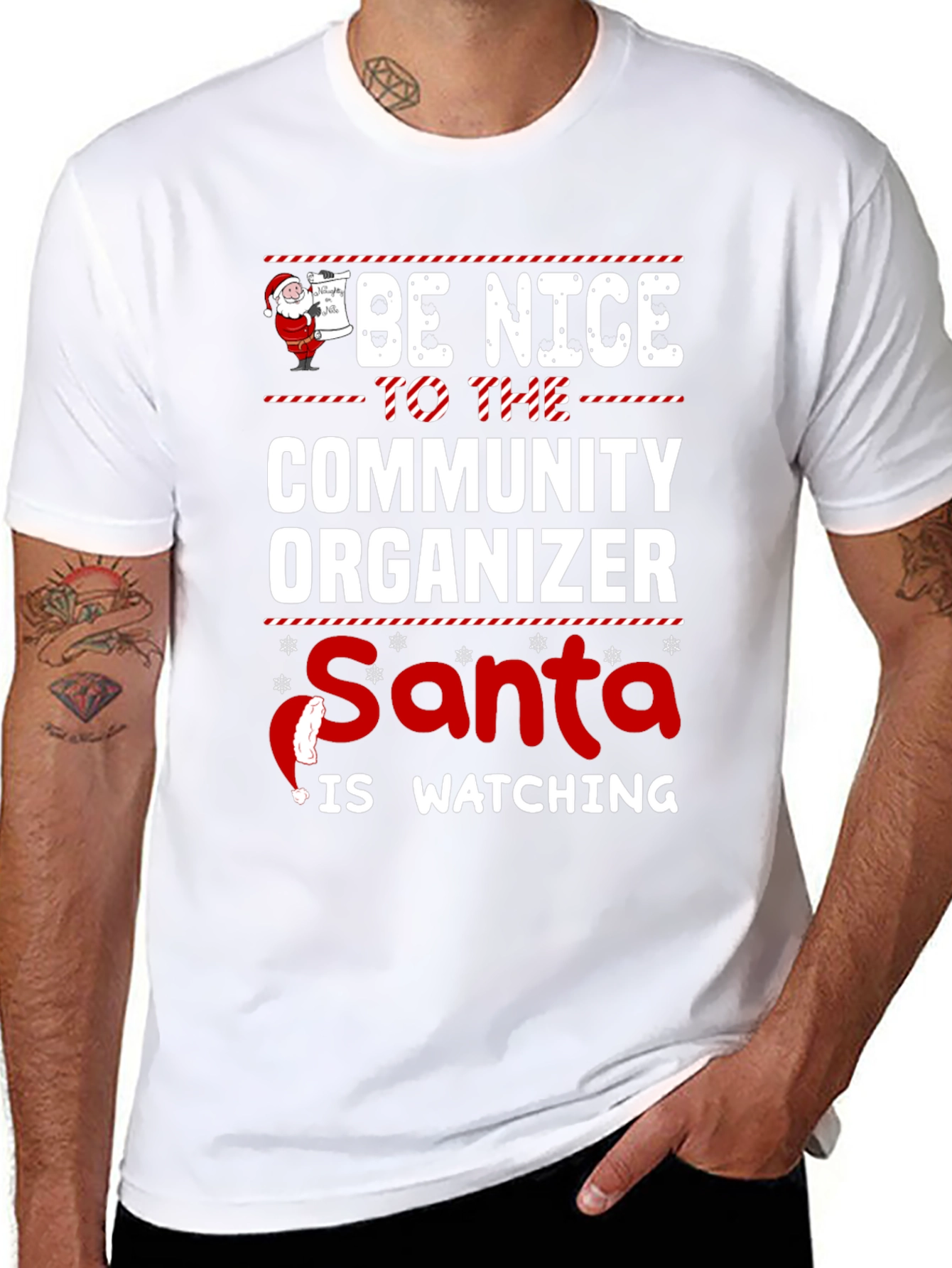Be Nice To The Community Organizer Santa T-Shirt