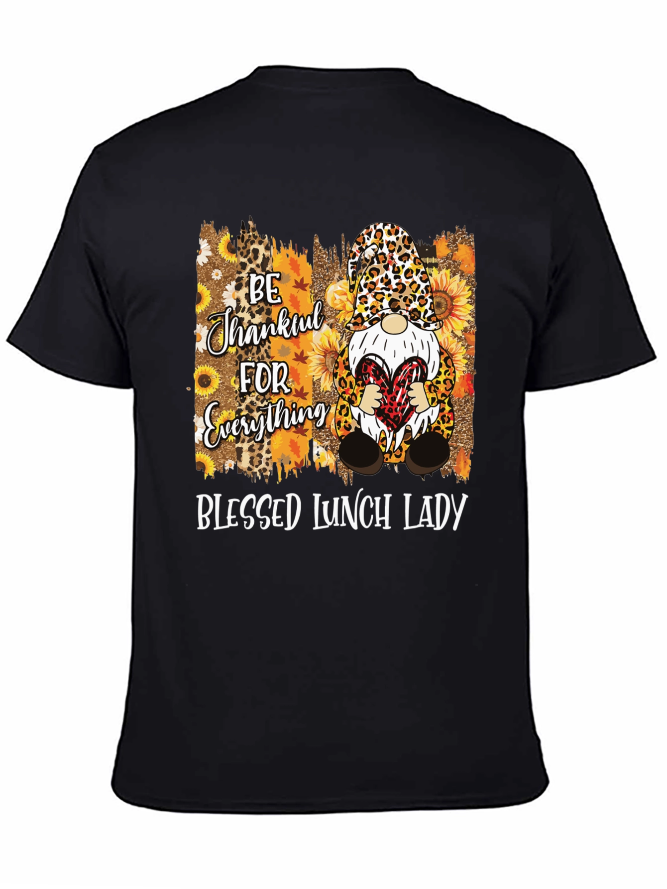 Blessed Lunch Lady Thanksgiving Gnome T-Shirt