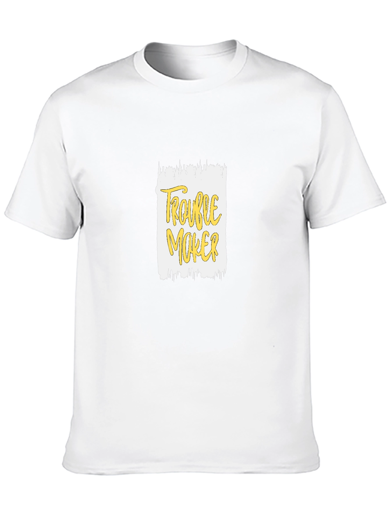 Trouble Maker Graphic Print Black T-Shirt