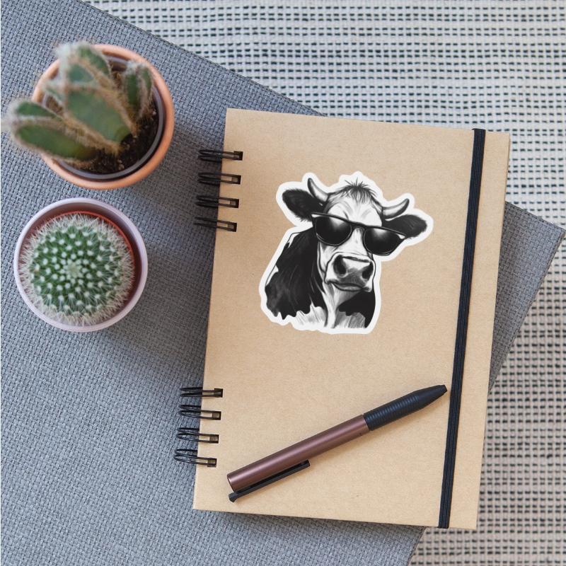 FUNKY COOL COW DAIRY COW MILK COW GANGSTER COW