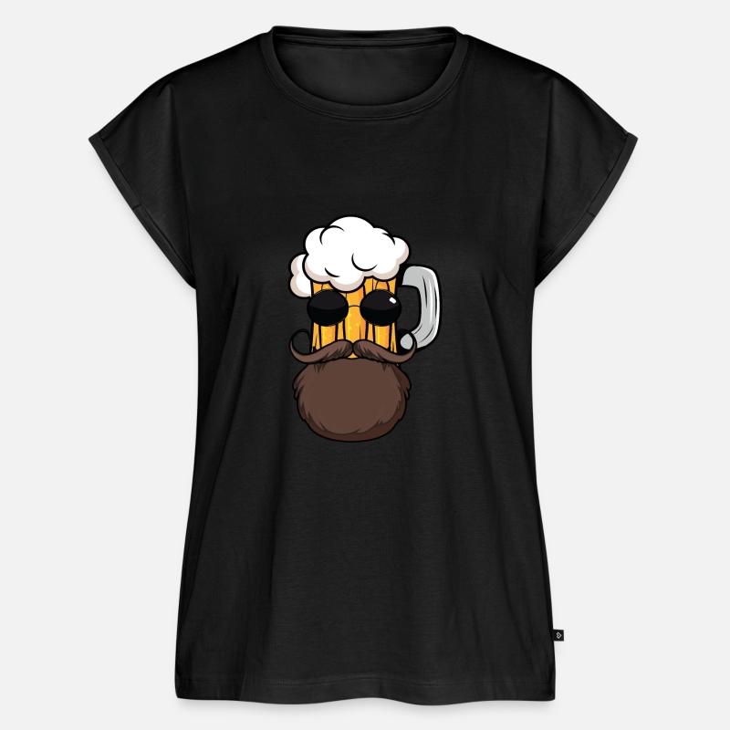 Funny beer with beard and sunglasses