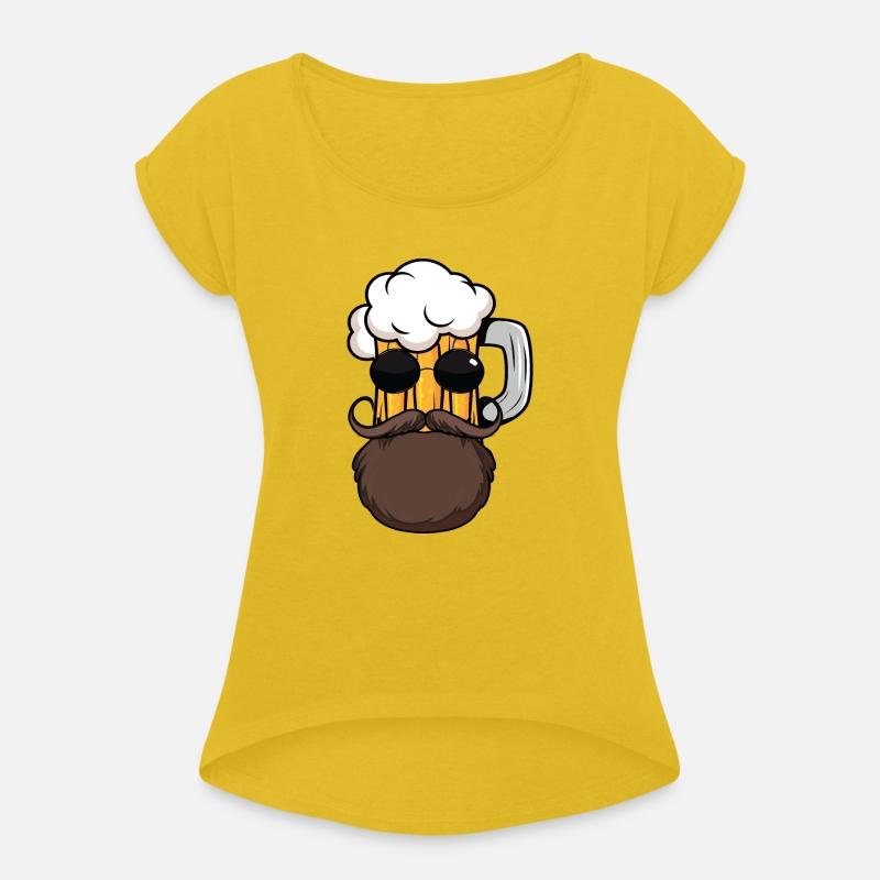 Funny beer with beard and sunglasses