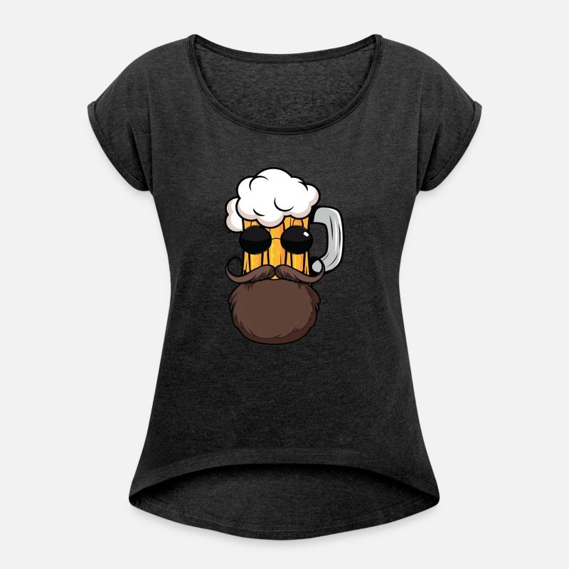 Funny beer with beard and sunglasses