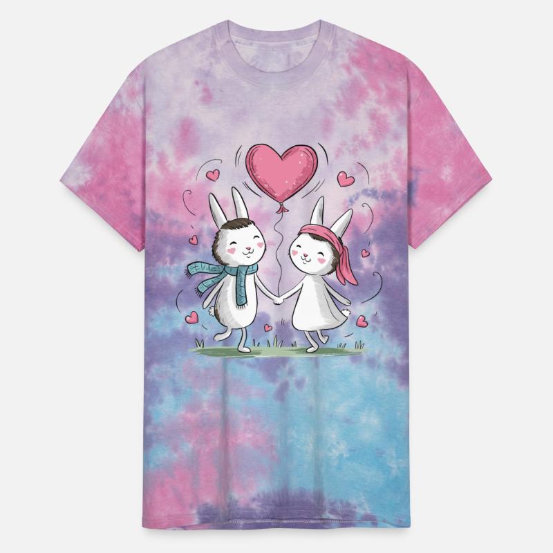 Funny bunny couple lovers Valentine's Day