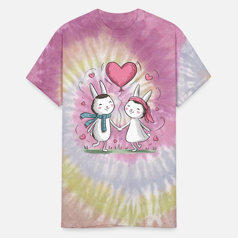 Funny bunny couple lovers Valentine's Day