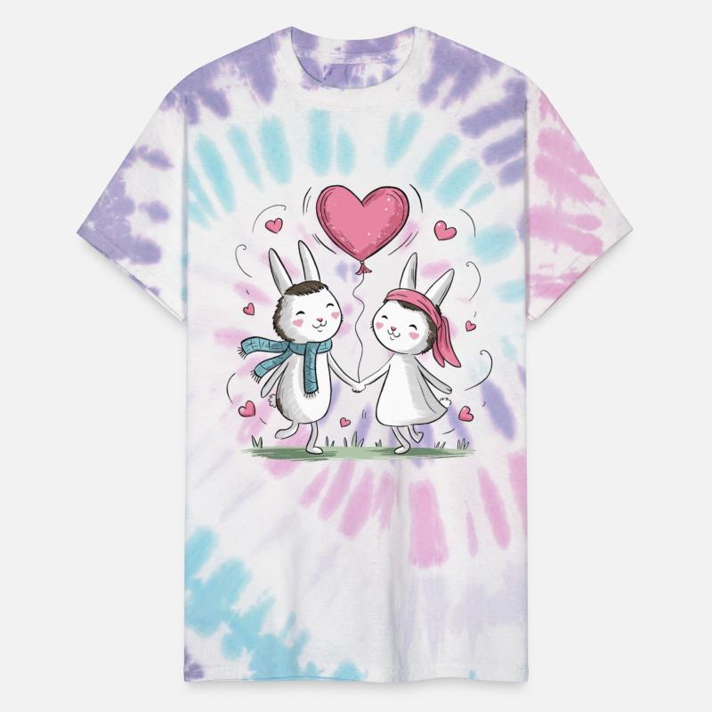 Funny bunny couple lovers Valentine's Day