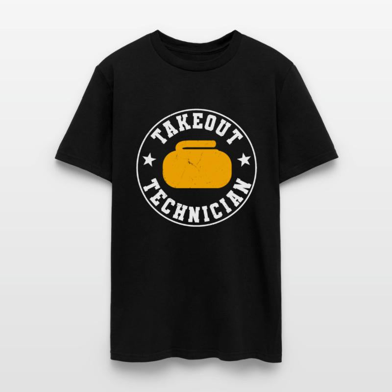 Funny Curling Takeout Technician