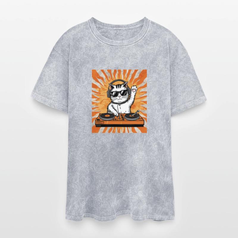 Funny Dj Cat Disco Headphone Sound Party Disco Cat