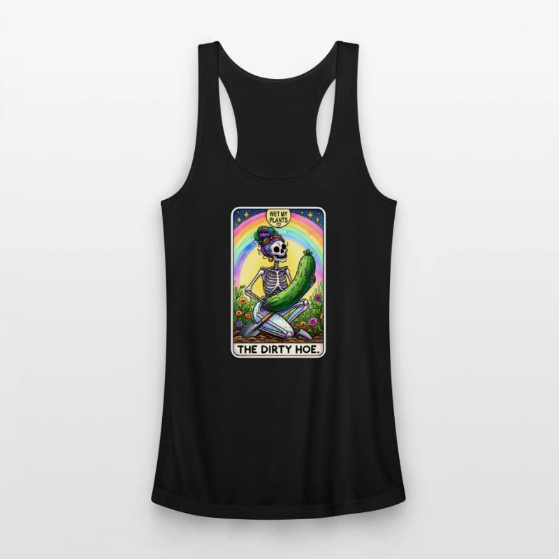 Funny Gardening Skeleton Tarot Card The Dirty Hoe