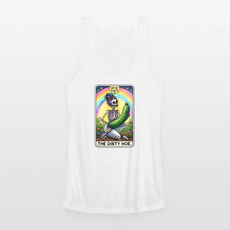 Funny Gardening Skeleton Tarot Card The Dirty Hoe