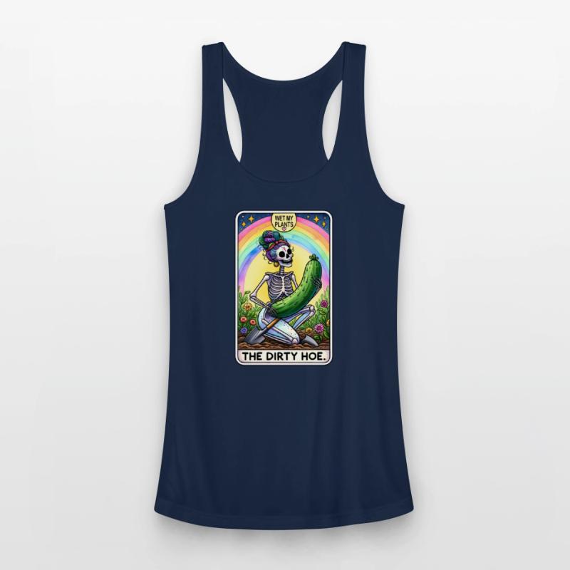 Funny Gardening Skeleton Tarot Card The Dirty Hoe