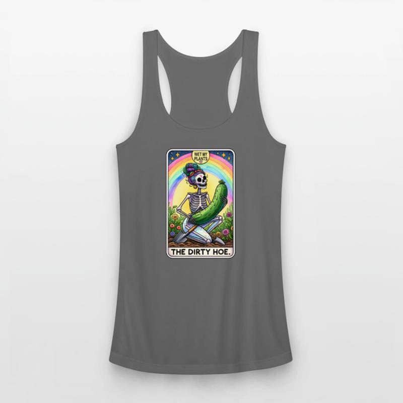 Funny Gardening Skeleton Tarot Card The Dirty Hoe