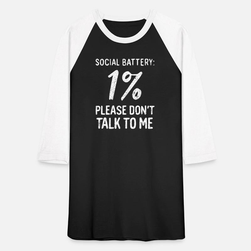 Funny Introvert Social Battery 1% Quote Sarcastic