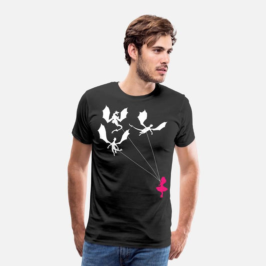 Funny Trendy Little Girl with Dragons