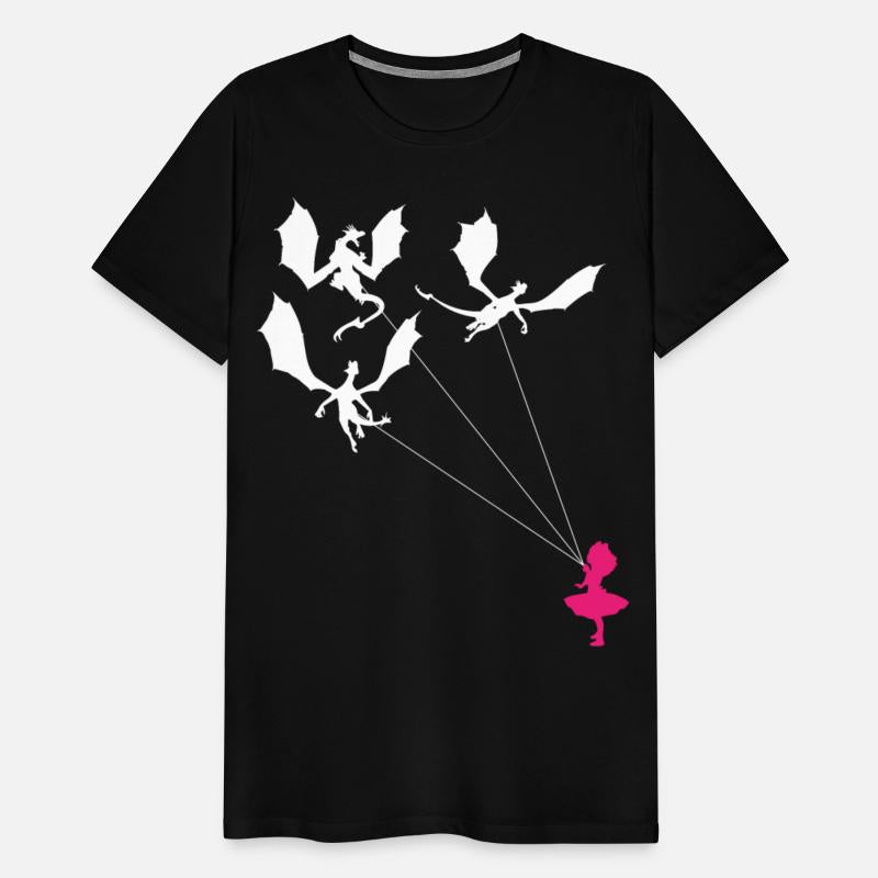 Funny Trendy Little Girl with Dragons