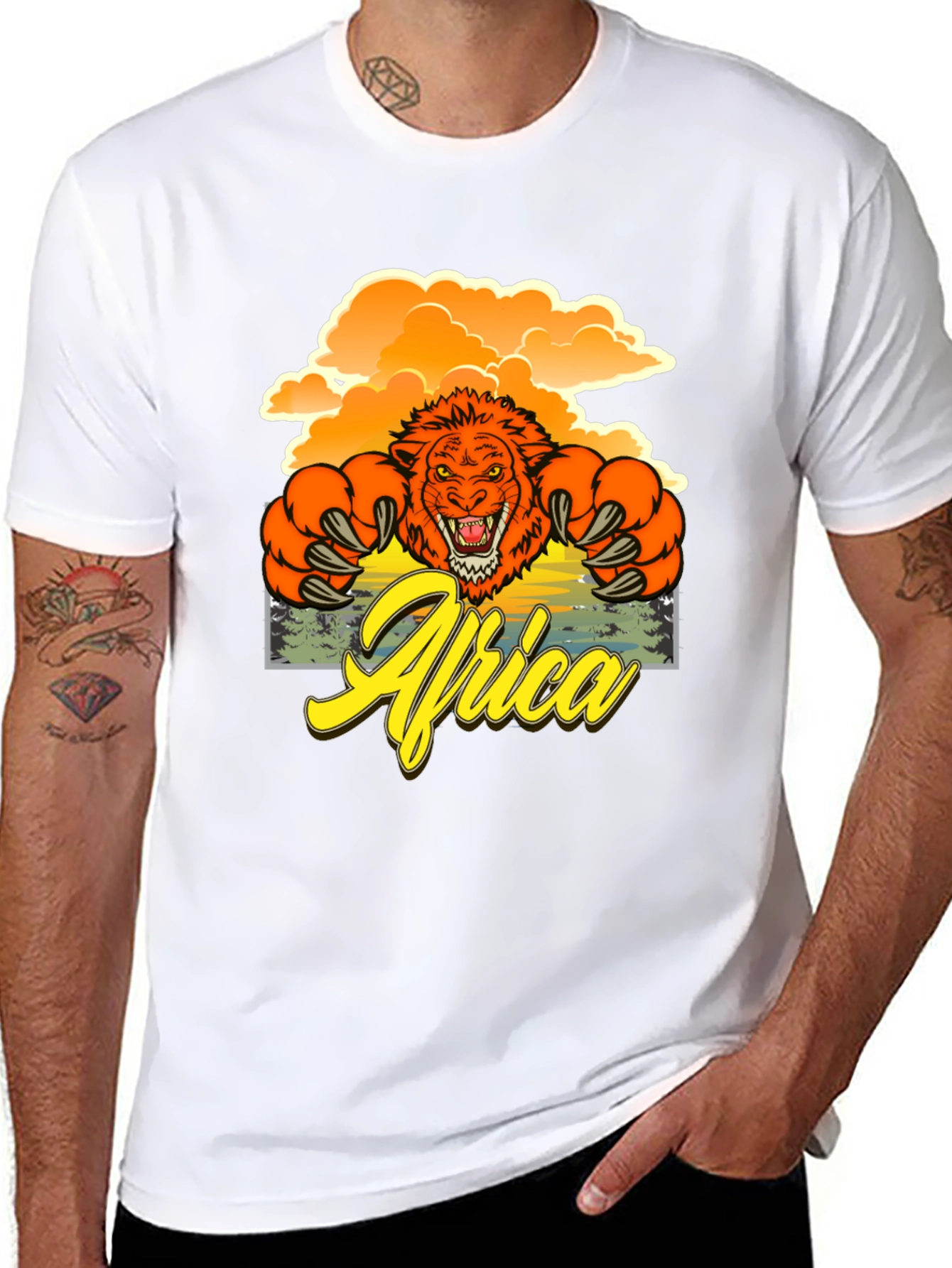 Africa Lion Graphic T-Shirt