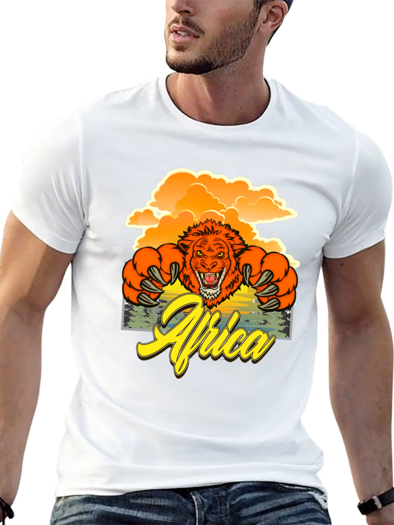 Africa Lion Graphic T-Shirt
