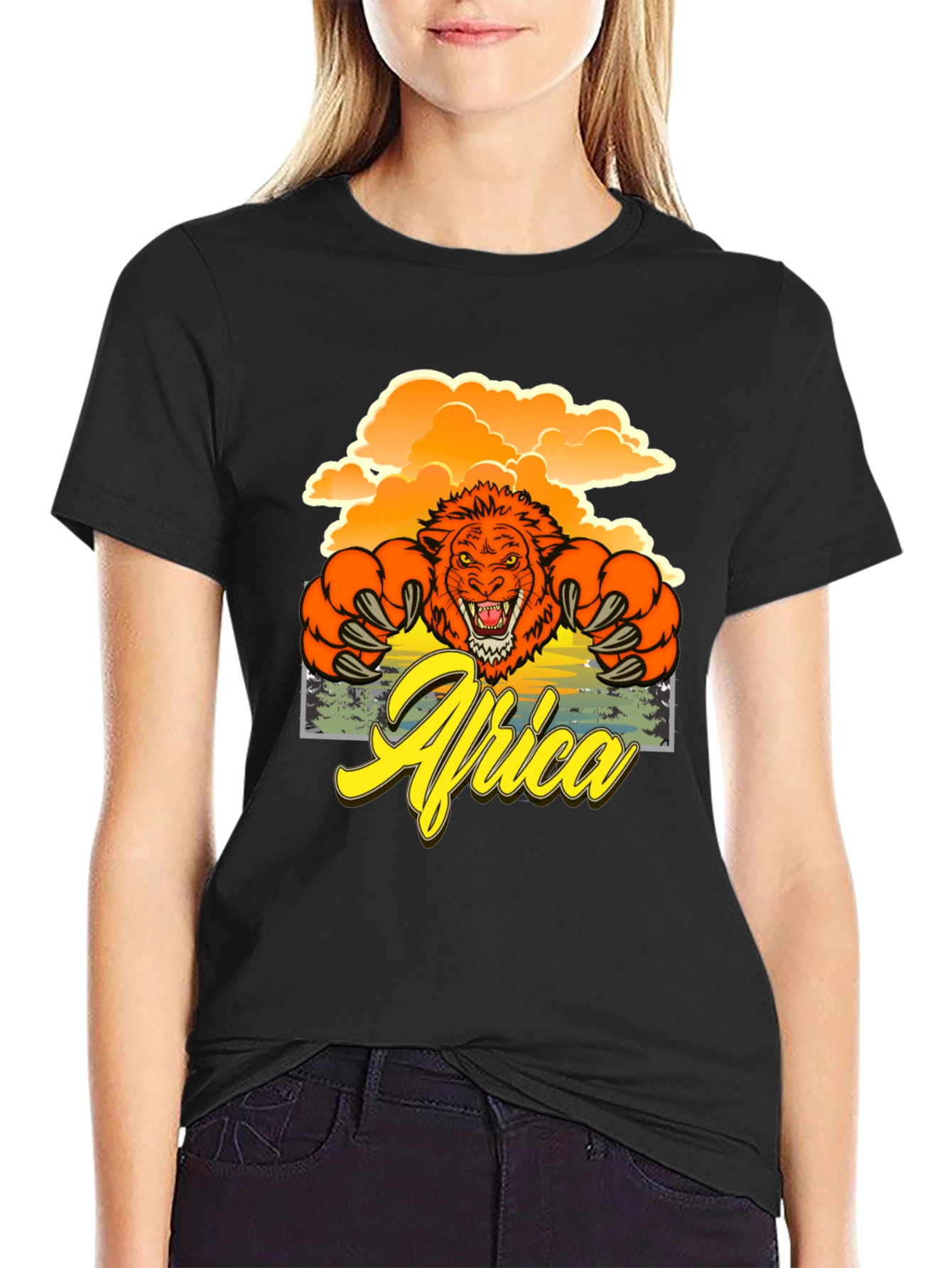 Africa Lion Graphic T-Shirt