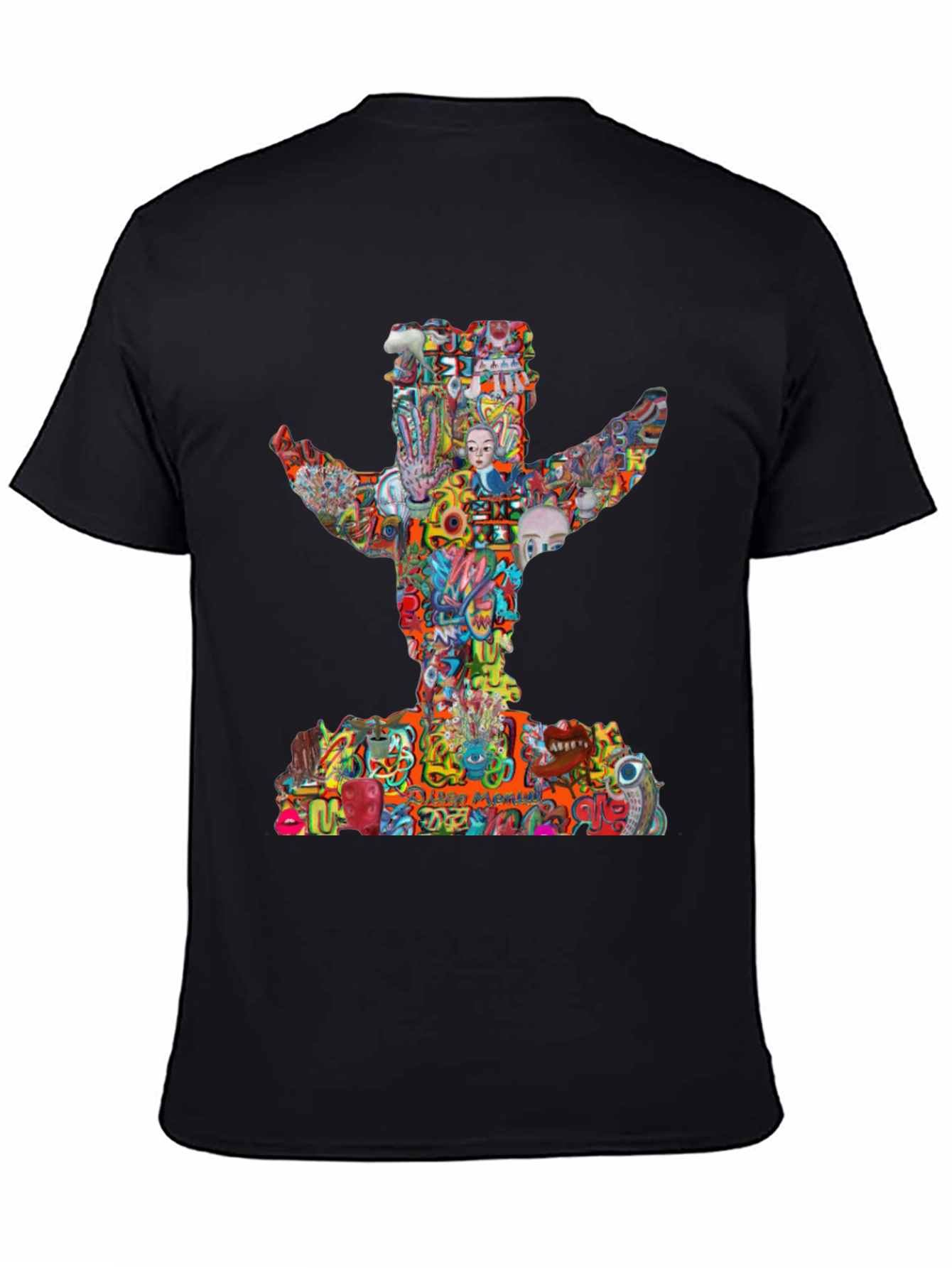 Abstract Graphic Print Crew Neck T-Shirt