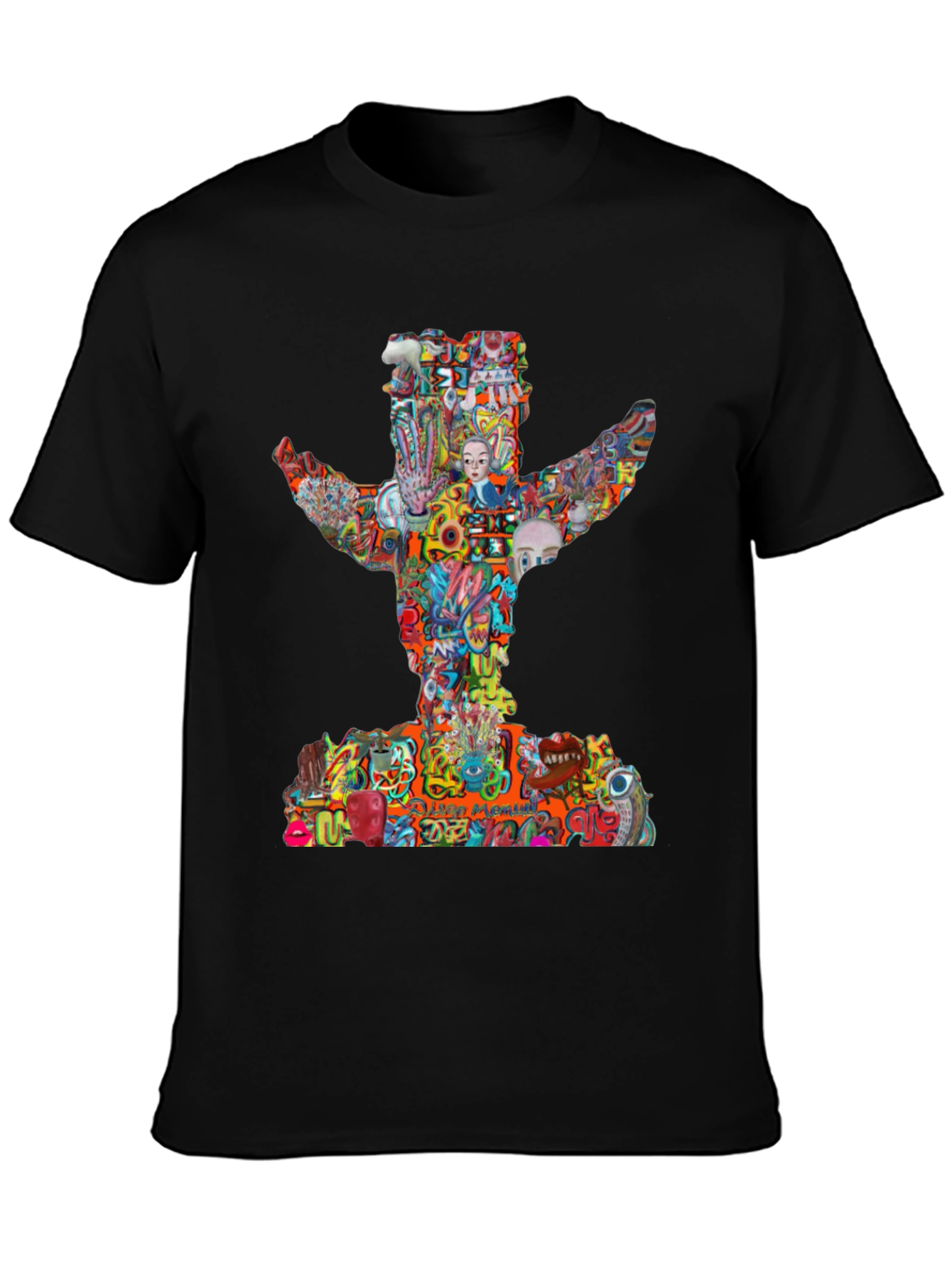 Abstract Graphic Print Crew Neck T-Shirt