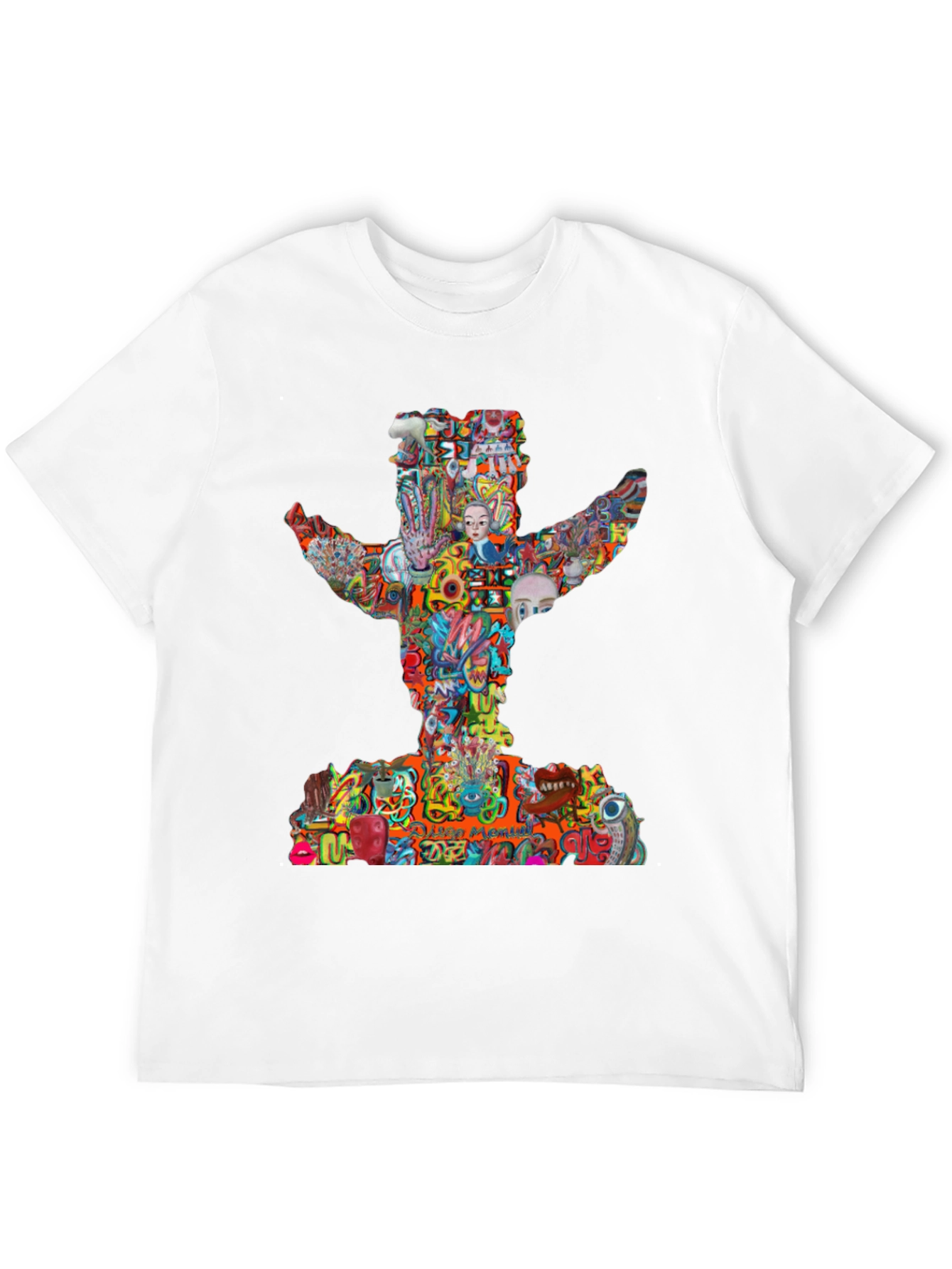 Abstract Graphic Print Crew Neck T-Shirt