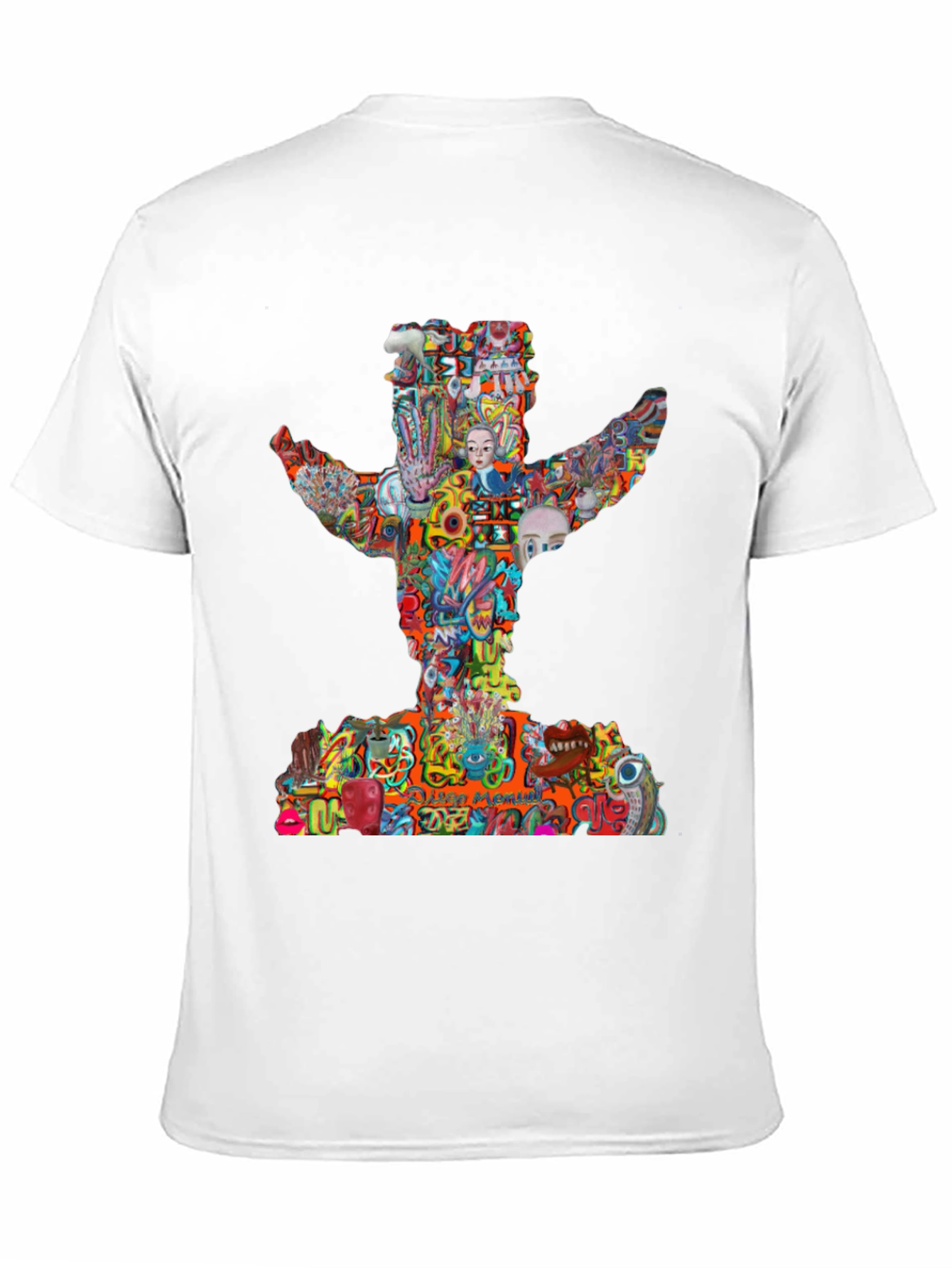 Abstract Graphic Print Crew Neck T-Shirt