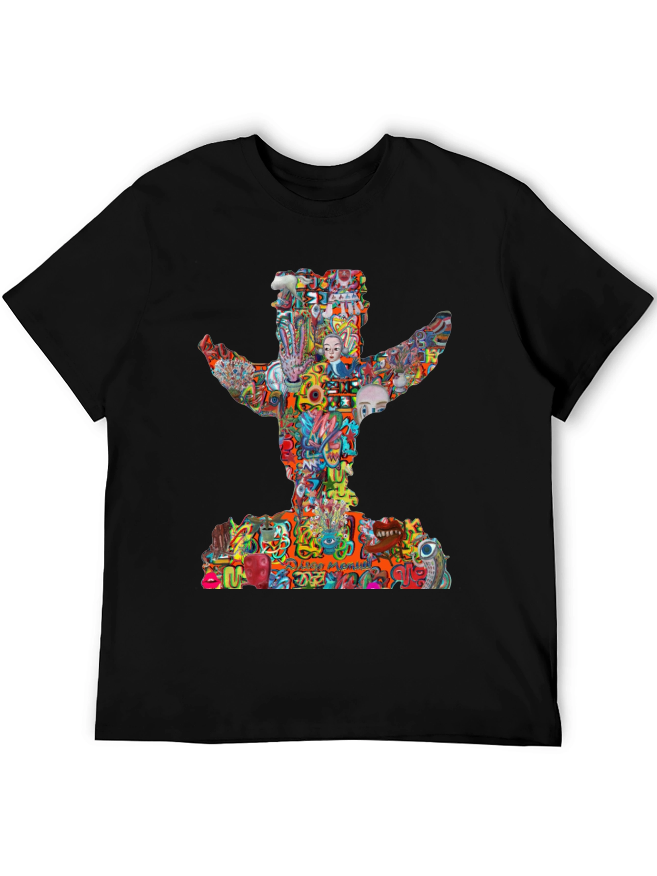 Abstract Graphic Print Crew Neck T-Shirt