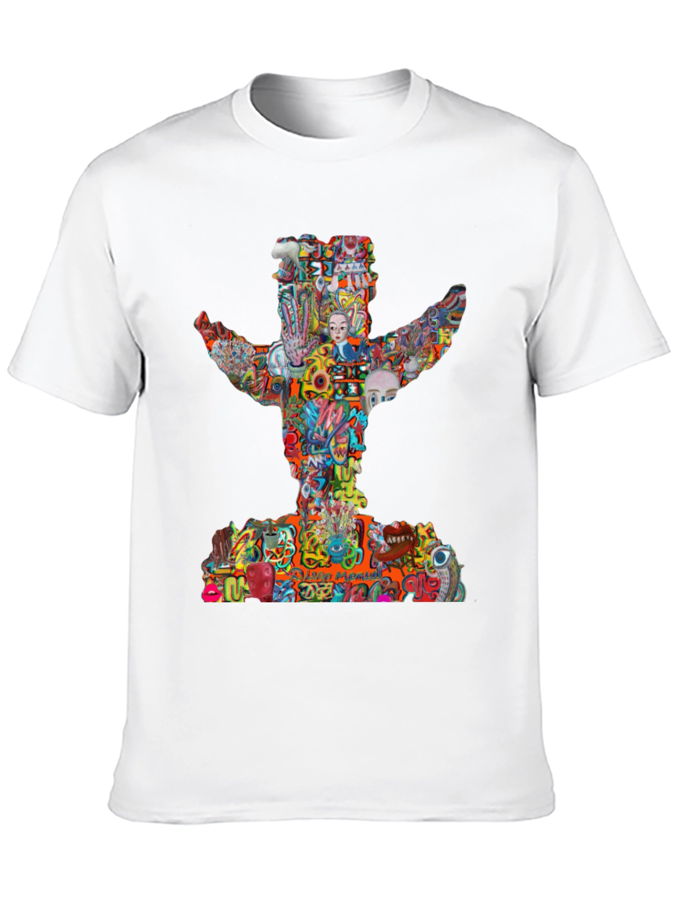 Abstract Graphic Print Crew Neck T-Shirt
