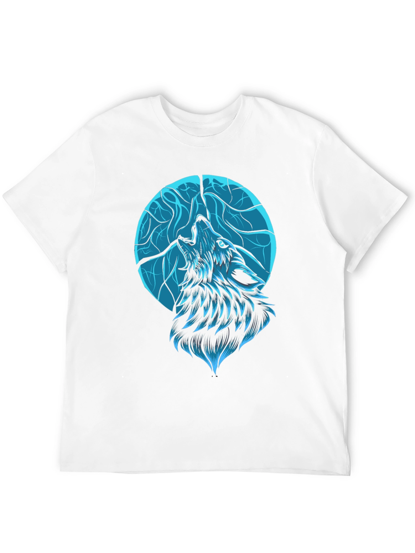 Wolf Moon Graphic Tee - Black Cotton Blend