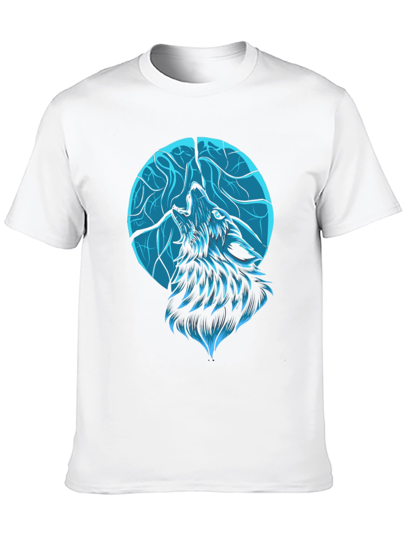 Wolf Moon Graphic Tee - Black Cotton Blend