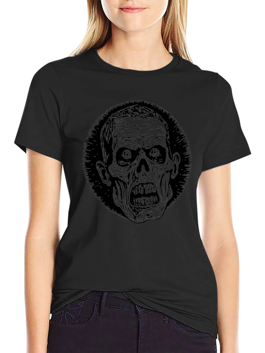 Zombie Graphic Print Black T-Shirt
