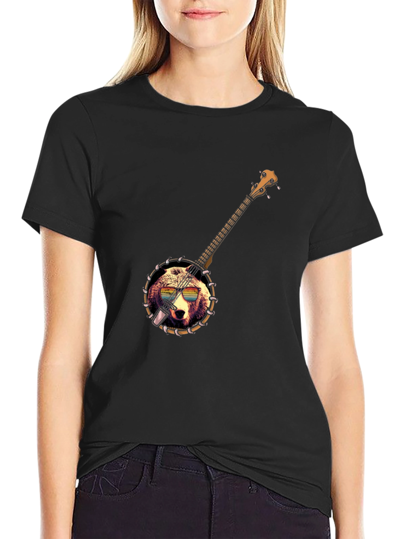 Banjo Bear T-Shirt - Novelty Music Tee