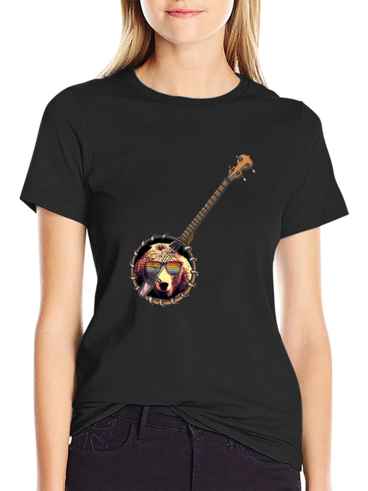 Banjo Bear T-Shirt - Novelty Music Tee