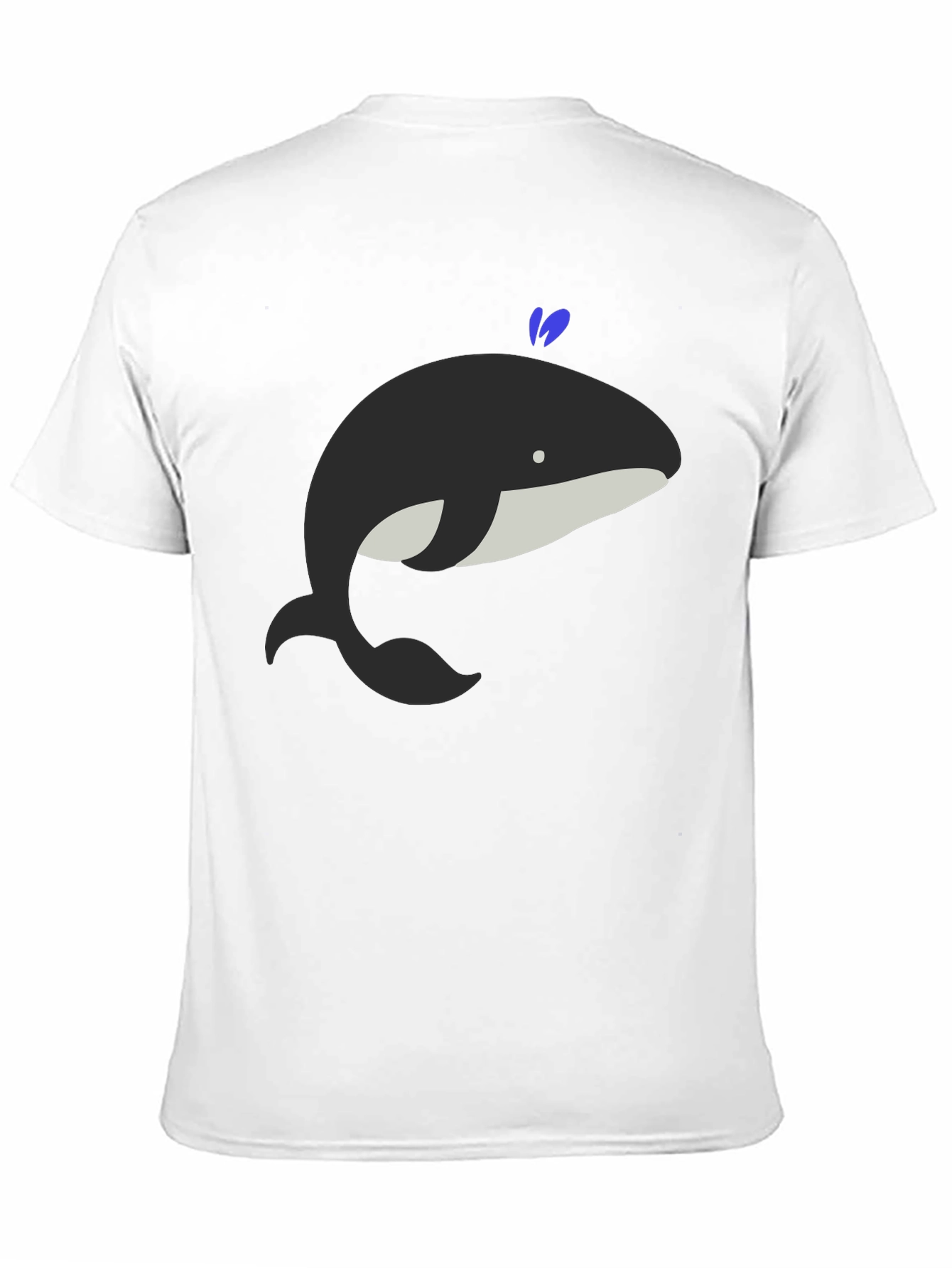 Whimsical Whale Graphic Tee - Black Cotton Comfort