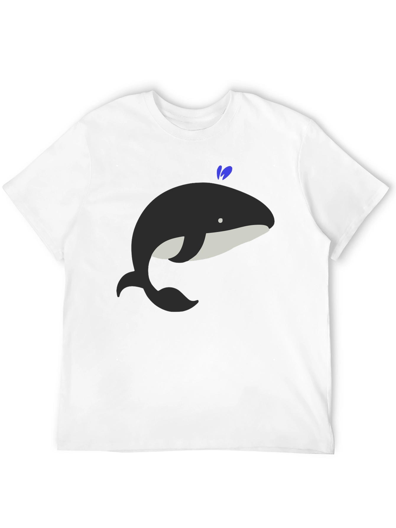 Whimsical Whale Graphic Tee - Black Cotton Comfort