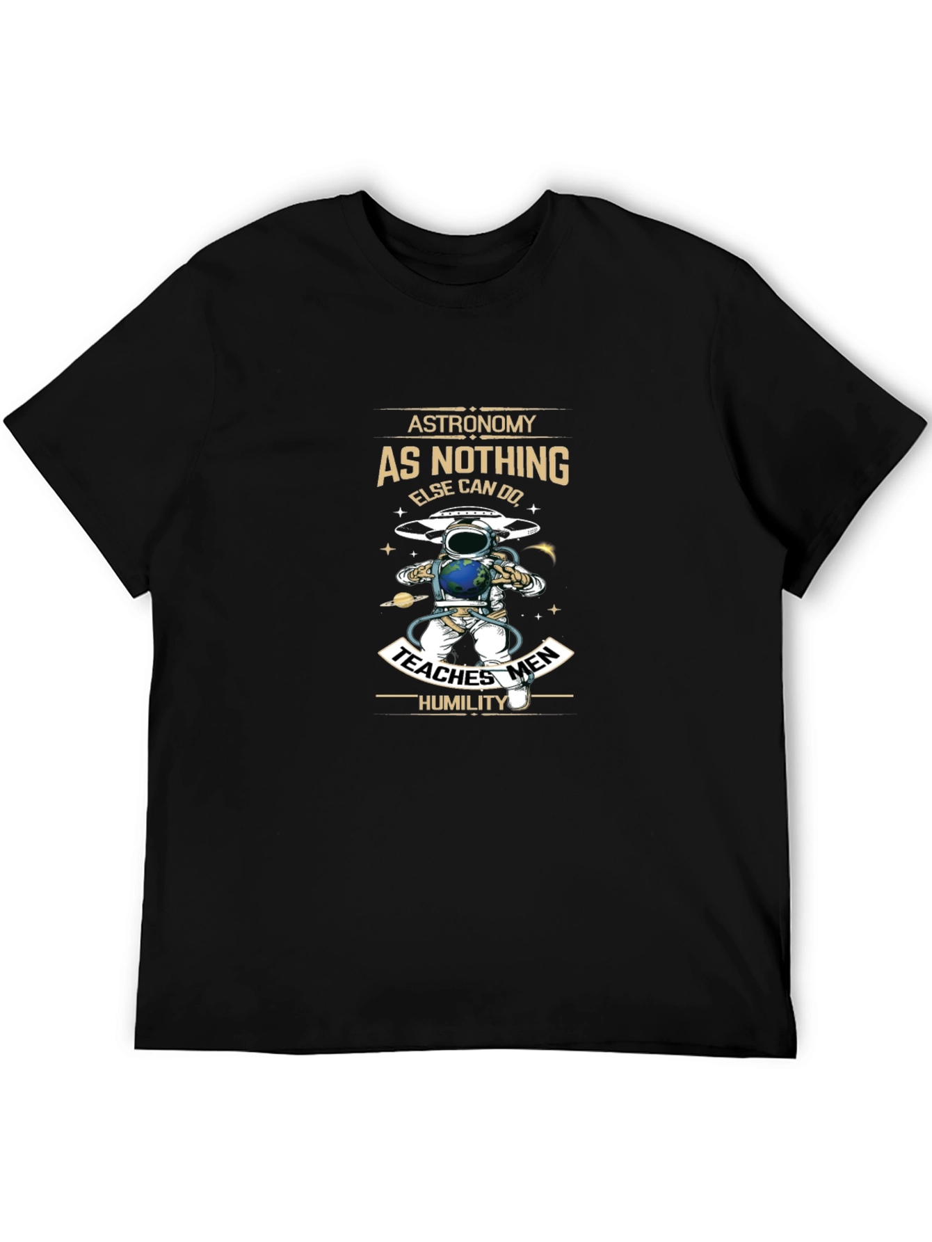 Astronomy Graphic Print T-Shirt Black