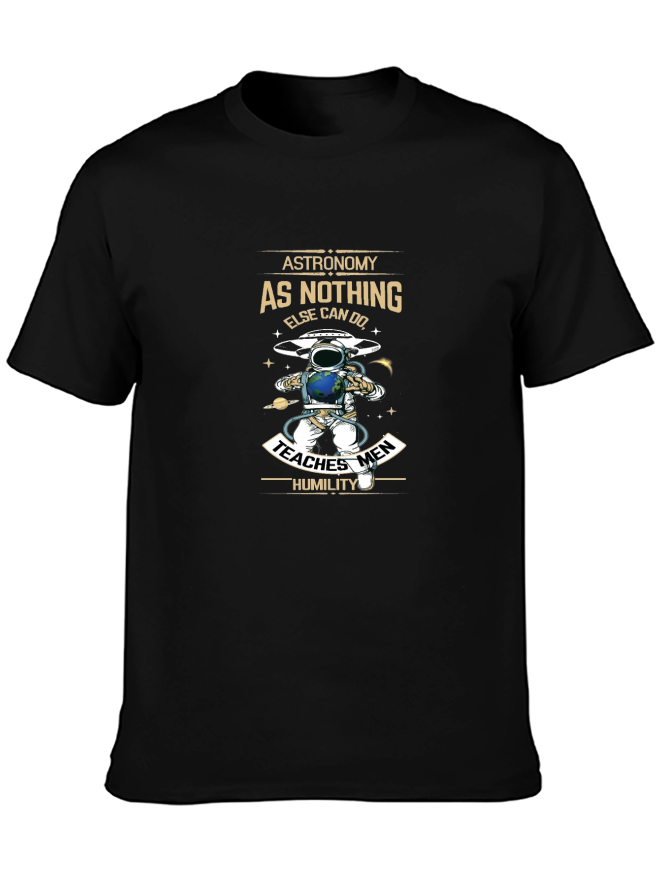 Astronomy Graphic Print T-Shirt Black
