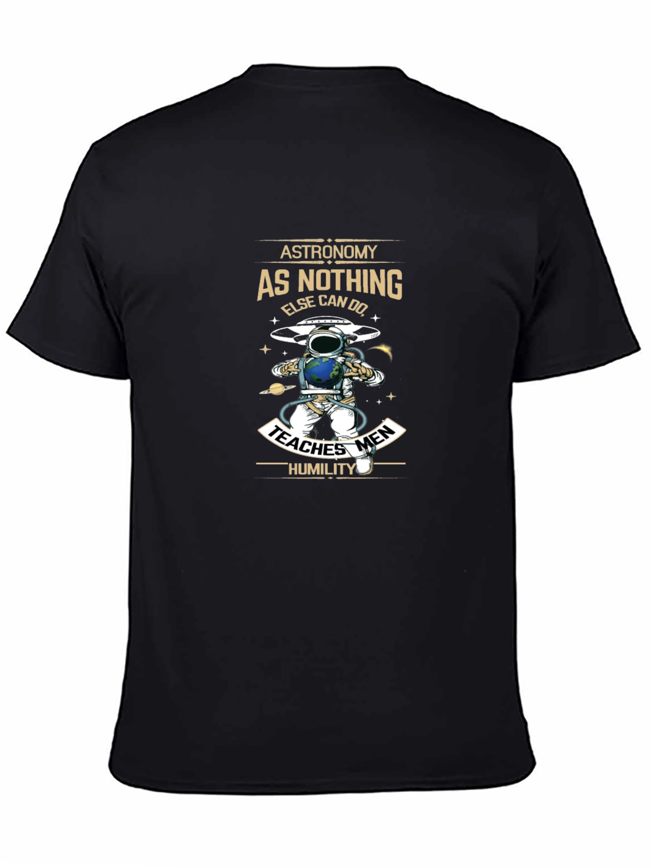 Astronomy Graphic Print T-Shirt Black