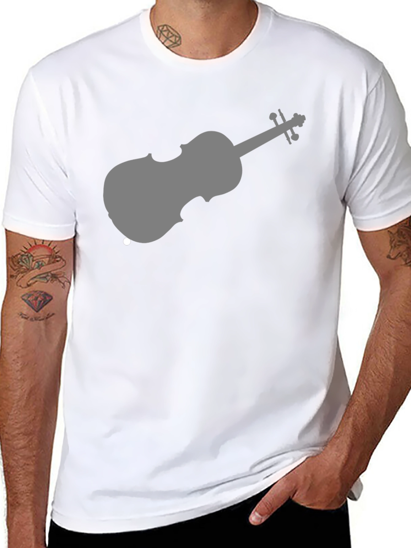 Violin Graphic Tee - Classic Music T-Shirt