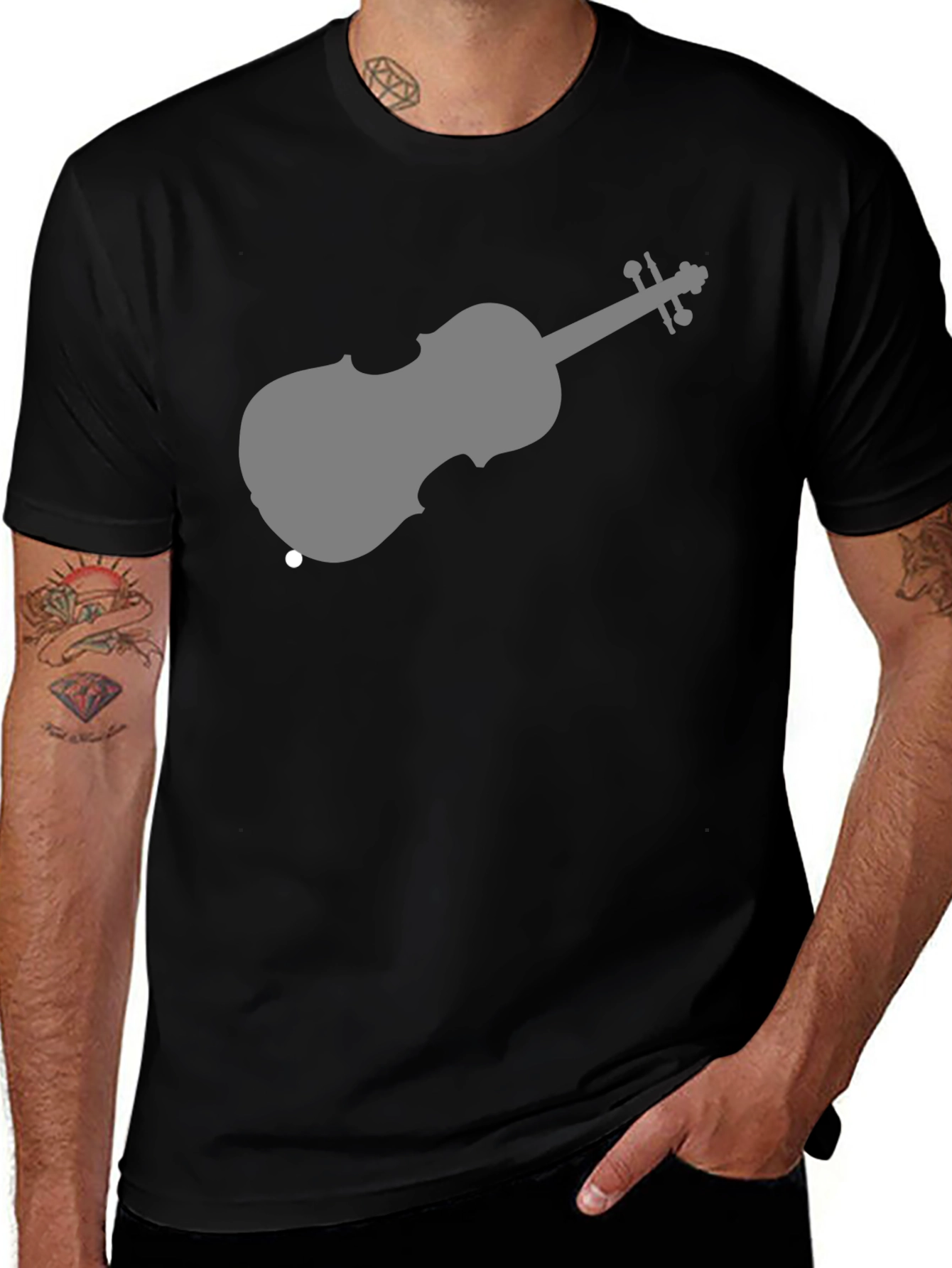 Violin Graphic Tee - Classic Music T-Shirt