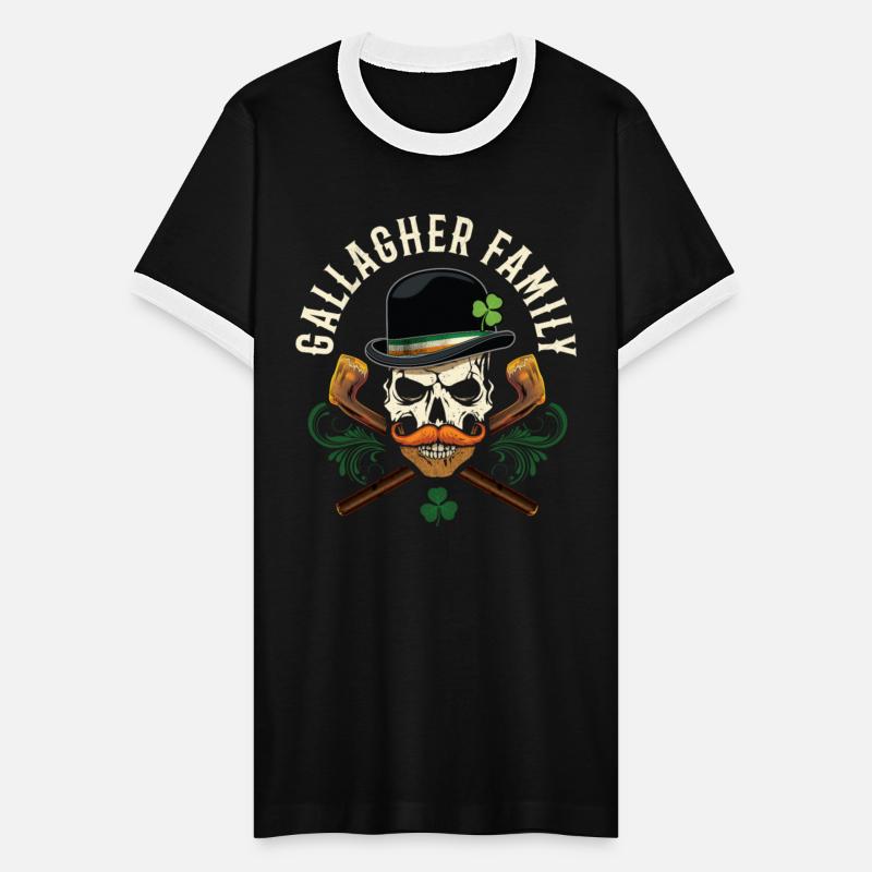 Gallagher Family Irish Skull with Shillelagh and