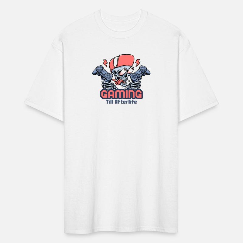 Gamer Skull – Light Blue Minimal Console Power Tee