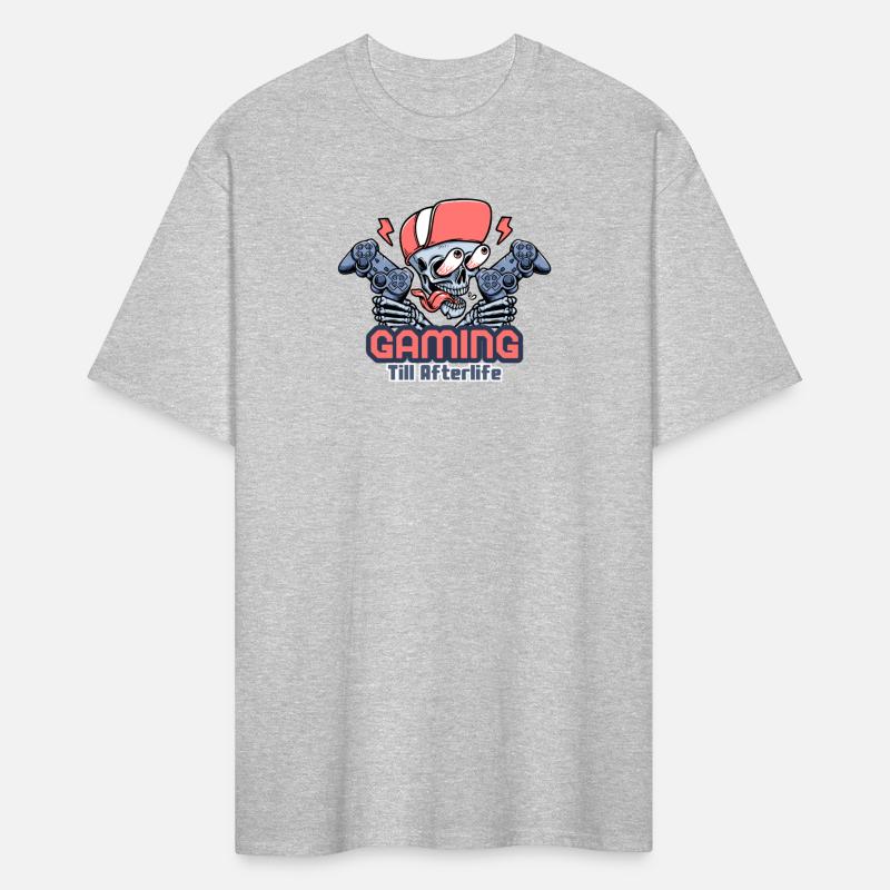 Gamer Skull – Light Blue Minimal Console Power Tee