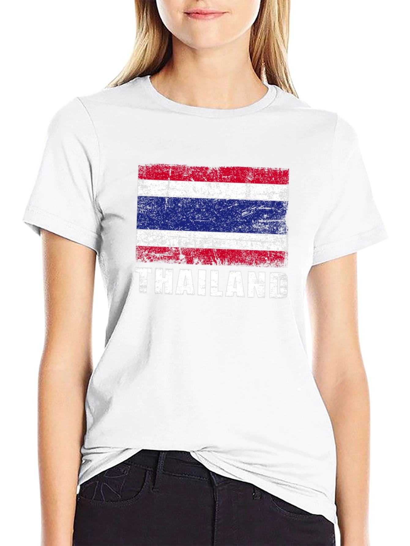 Thailand Flag T-Shirt - Distressed Style