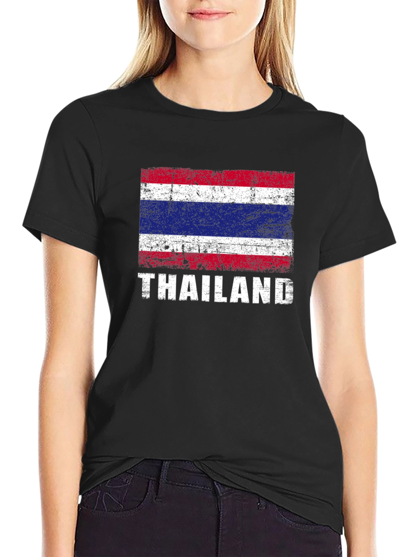 Thailand Flag T-Shirt - Distressed Style