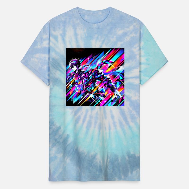 "Geometric Anime Fusion - Vibrant Otaku Art"